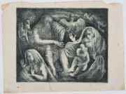 RAY AUSTIN CROOKE (1922-2015) Creation etching and aquatint on wove paper, titled and editioned 1/50 lower left, signed lower right, 20 x 24.5cm. - 2