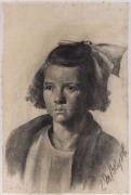 E.M. BLYTH A collection of ten portraits (6 male, 4 female), early 20th Century, charcoal on horizontal wove artist's paper, ​all signed "E.M.Blyth", each approx 48 x 32cm. (10 items). - 7