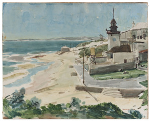 GWEN J. FRENCH (Australian, working 1945 - 1972) Cottesloe, W.A. watercolour, signed and dated '56 at lower left, 32.5 x 39.5cm.