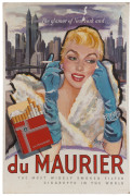 JOSEPH (JOE) GREENBERG (1923 - 2007), A set of three (3) colour lithographic du Maurier cigarette posters, circa 1953, featuring glamorous women in exotic locations: Madeira, London and New York, all with the same by line "The Most Widely Smoked Filter Ci - 3