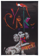 Waldemar SWIERZY (Polish, 1931 - 2013), CYRK (A lion about to jump through a hoop), lithograph in colours, 1972 "WDA 2 W-WA NOVOGRODZKA 64A ZAM.356. NAKLAD 3300" at lower right, 97 x 67cm. - 2