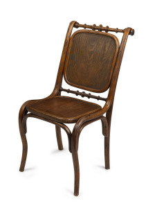 An Austrian bentwood chair, late 19th century, 82cm high, 47cm wide