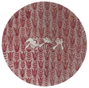 BJORN WIINBLAD Danish porcelain plaque, stamped "Bjorn Wiinblad, Nymolle, Denmark, 3056-151", 30cm diameter