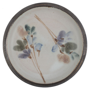 MILTON MOON Australian studio pottery dish, incised "Milton Moon", 19.5cm diameter