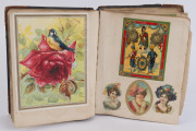 An antique scrap album displaying a fine array of period chromolithography of mainly British and Colonial subjects, late 19th and early 20th century. - 4