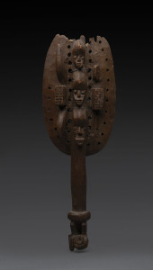 A ceremonial staff, carved wood, Ijo tribe, Nigeria, ​37cm