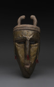 A dance mask, carved wood overlaid with copper and cotton, Marka tribe, Mali, ​33cm high