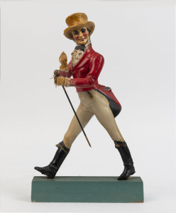 "JOHNNIE WALKER" point of sale advertising statue, painted compound rubber and timber, early 20th century, ​41cm high