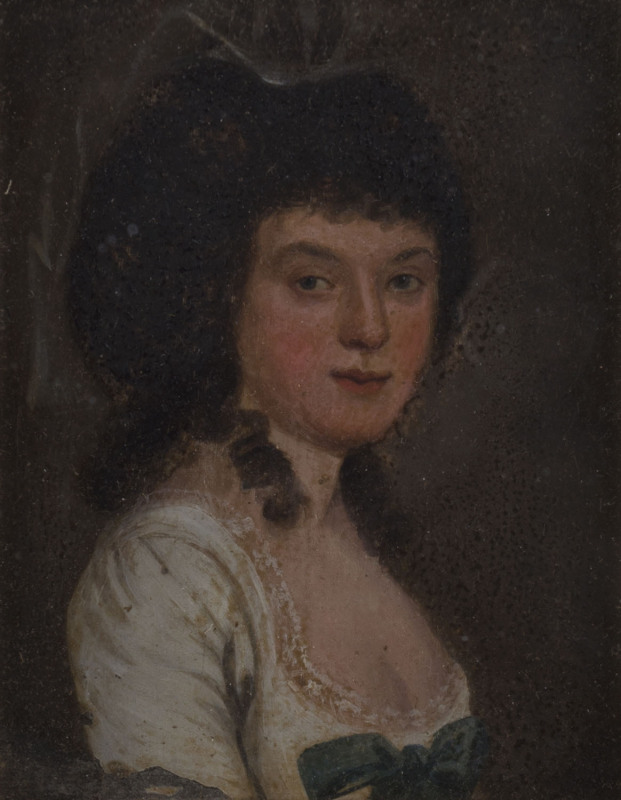 European School Portrait of a Lady, oil on board, 18th Century,