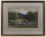 Bertha RHODES Haymaking, watercolour, signed and dated 1908 lower right, - 2