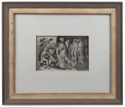 Fritz ZEYMER (Austrian, 1886 - 1940), Sketch (figures), pen and ink on paper, initialled "FZ" and dated "1919" at lower right, 12.5 x 17.5cm - 2