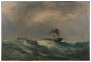 William P. ROGERS (English, active 1842 - 1883), The Gale - Lifeboat to the Rescue, oil on canvas, circa 1870, signed lower left, titled verso,