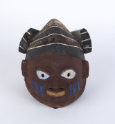 Gelede mask, carved wood with polychrome finish, Yoruba tribe, Nigeria, 29cm high