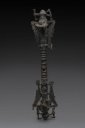 Obgoni Society elder rattle, cast bronze, Yoruba tribe, Nigeria, ​53cm high