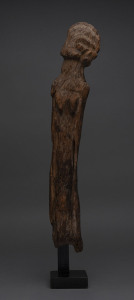 A standing figure (torso and head), carved wood, Dogon tribe, Mali, 59cm high