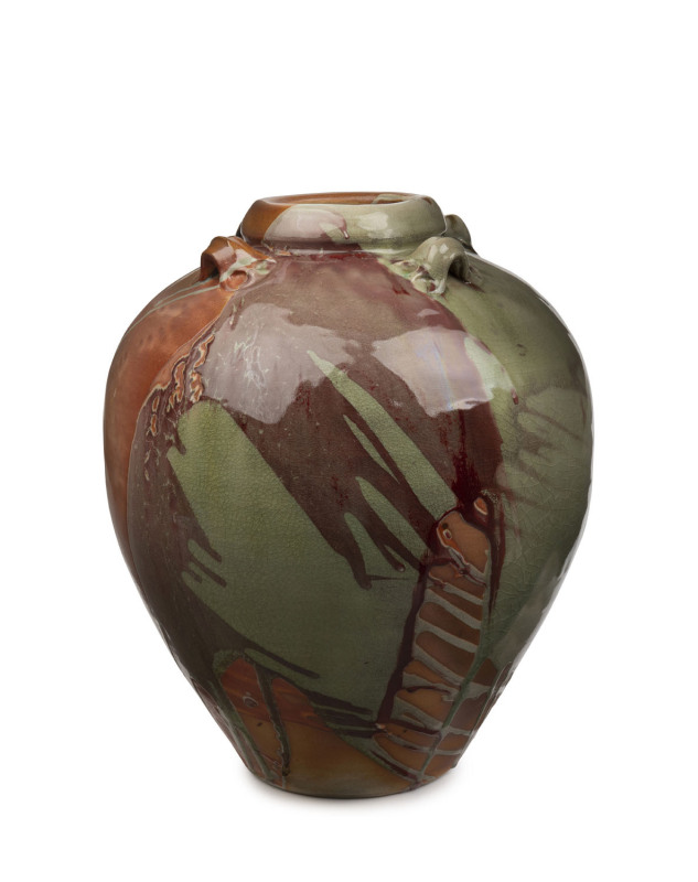 ROBERT BARRON large Australian studio pottery vase, signed "Robert Barron", ​52cm high, 42cm wide