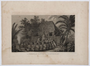 John WEBBER (1752 - 1793), "A HUMAN SACRIFICE, in a MORAI, in OTAHEITE.", "An OFFERING before CAP'T COOK, in the SANDWICH ISLANDS.", "A DANCE in OTAHEITE", and "A NIGHT DANCE by WOMEN, in HAPAEE" engraved plates based on Webber's original drawings and pai