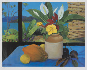 DIANA CROOKE (b.1954) "Morning Conversation" and "Tropical View" colour lithographs, signed & titled in the lower margins and both marked "A/P" at lower left, 45.5 x 57.5cm and 45 x 53cm. (2 items). - 2