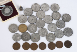 A collection of Coronation and jubilee medallions, pennies etc, 19th and early 20th century, (28 items),