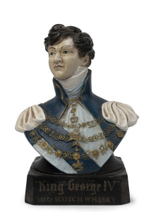 "KING GEORGE IV OLD SCOTCH WHISKY" point of sale advertising bust, painted rubber, early to mid 20th century, ​20cm high