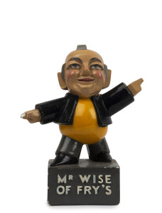 "MR. WISE OF FRY'S" drinking chocolate point of sale advertising statue, painted chalk ware, late 19th early 20th century, 25cm high