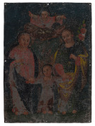 Four antique icons, hand-painted on tin, Philippines or Central American origin, 18th and 19th century,35 x 25cm each approximately - 4