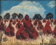 Harry ROSENGRAVE (1899-1986), Termite Mounds, Geraldton, W.A., oil on board, signed and dated '69, lower right, 34 x 41cm.
