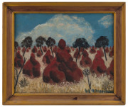 Harry ROSENGRAVE (1899-1986), Termite Mounds, Geraldton, W.A., oil on board, signed and dated '69, lower right, 34 x 41cm. - 2