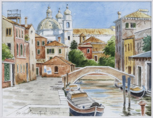 Stuart MAXWELL (1925-2012), Rio degli Ognissanti, Venice, watercolour, titled lower left; initialled lower right, (titled and named verso),