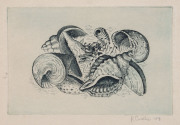 RAY AUSTIN CROOKE (1922-2015) Shell Composition, etching and aquatint on wove paper, signed and dated '48 lower right, 10 x 15cm.
