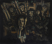 Joseph GREENBERG (1923 - 2007) A Barmitzvah, oil on canvas, ​signed lower right, 152 x 183cm.