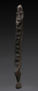 Yipwon figure, carved wood with patinated finish, Papua New Guinea, 74cm high