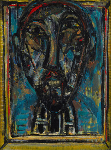 Joseph GREENBERG (1923 - 2007) Portrait, oil on board,