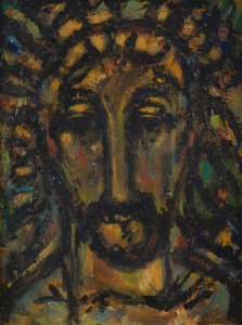 Joseph GREENBERG (1923 - 2007) Jesus Christ oil on board, 26 x 20cm.