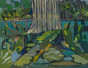Joseph GREENBERG (1923 - 2007) Mary River, Kakadu, 1986 acrylic on card, signed and dated lower right, 48 x 62cm.