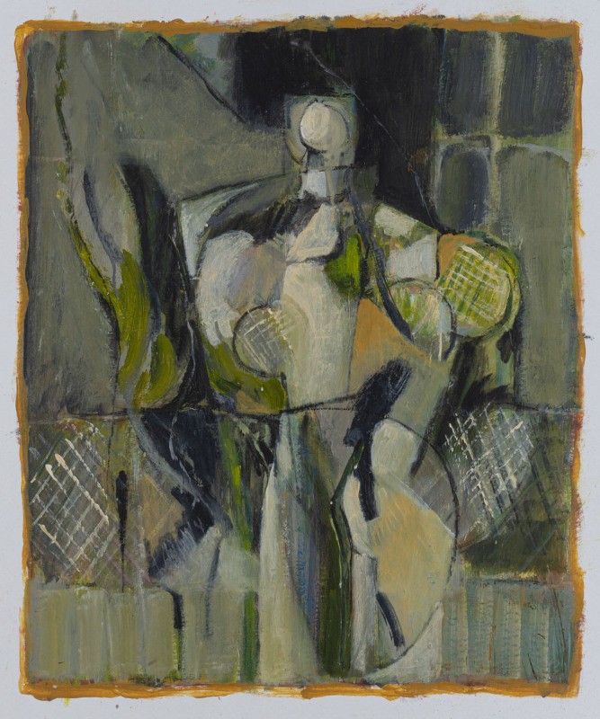 Joseph GREENBERG (1923 - 2007) The tennis player, oil on artists board, 72 x 60cm.