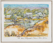 Joseph GREENBERG (1923 - 2007), Australian landscapes, (13 items), pen, watercolour and pastel on paper, the largest 22 x 31cm - 6