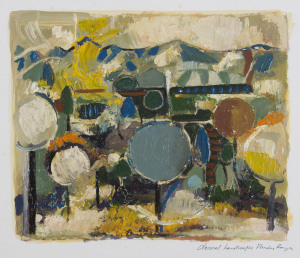 Joseph GREENBERG (1923 - 2007), Australian landscapes, (5 items), oil on card, the largest 27 x 32cm