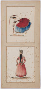 A pair of antique Persian watercolours titled "Shah Abbas (King)" and "Persian Female Dancing", together with a pair of lithographic Royal portraits, antique lithograph of Captain Cook's landing and Baden-Powell's "Defence of Mafeking" (5 items in 4 mount