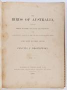 Gracius J. BRIONOWSKI, The Birds of Australia, in six volumes [Charles Sturt & Co.,], 1890. Modern rebinding in leather with gilt decorations and raised bands to the spines. - 2