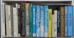 INTERNATIONAL ART & ARTISTS: A shelf of mainly handcover books with dust jackets, (20+).