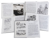 JOSEPH GREENBERG'S AUTOBIOGRAPHY: Five volumes, with 100s of handwritten pages, illustrated by hand as well as with numerous photographs, copies, reproductions of artworks, etc., being volumes 2, 3, 4, 5 and 6 of an incomplete project Joe titled "You shou