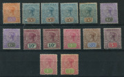 TASMANIA : TASMANIA: 1870-1912 Sidefaces & Tablets selection with mint Sidefaces to 9d (4) including Wmk 'TAS'-in bars 3d deep red-brown and 4d buff & Wmk 'TAS' 4d buff, Crown/A 8d P11, Surcharges ½d on 1d (3, one used), Narrow Setting 2½d on 9d deep blue - 2