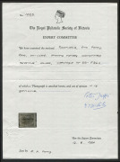 TASMANIA : TASMANIA: Postal Fiscals: 1900 (SG.F36d) 1d blue Platypus variety "''REVENUE' overprint doubled", some gum discolouration, Cat £325. RPSofV Certificate (1984) - 2