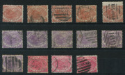 TASMANIA - Revenues : TASMANIA - Revenues: 1860s-1900 Revenues selection with 10/- George & Dragon with fake postal cancel, Platypus Series 1880 1d blue (10) several postally used incl. pair plus mint single, 3d (5) one mint others postally used, 6d (6) p - 3