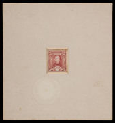 Other Pre-Decimals : 1930 Sturt Die Proof with blank value tablet in the issued colour for the 1½d on wove paper, BW:139DP(1) recessed in a thick card mount (130x139mm), labelled verso "DESIGNED DRAWN and ENGGRAVED at the COMMONWEALTH BANK OF AUSTRALIA NO - 2