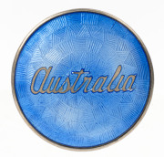 An English sterling silver and enamel "AUSTRALIA" brooch, circa 1900, ​3cm diameter - 2