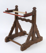 A rare embroidery worker's stand, peg joint construction with original milk paint finish, most likely kauri pine and eucalypt, Barossa Valley, South Australian origin, circa 1860, 67cm high, 50cm wide, 56cm deep - 2