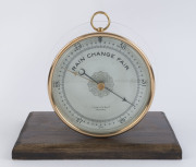 T. GAUNT & Co. marine barometer in circular brass case, late 19th century, ​14cm high - 2