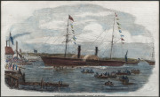 "The Australian Clipper-ship Marco Polo" (1851) and "Launch of the Australian steam-ship Pacific at Millwall" (1854), hand-coloured steel engravings from the Illustrated London News, both framed, (2) each 40 x 47cm overall.